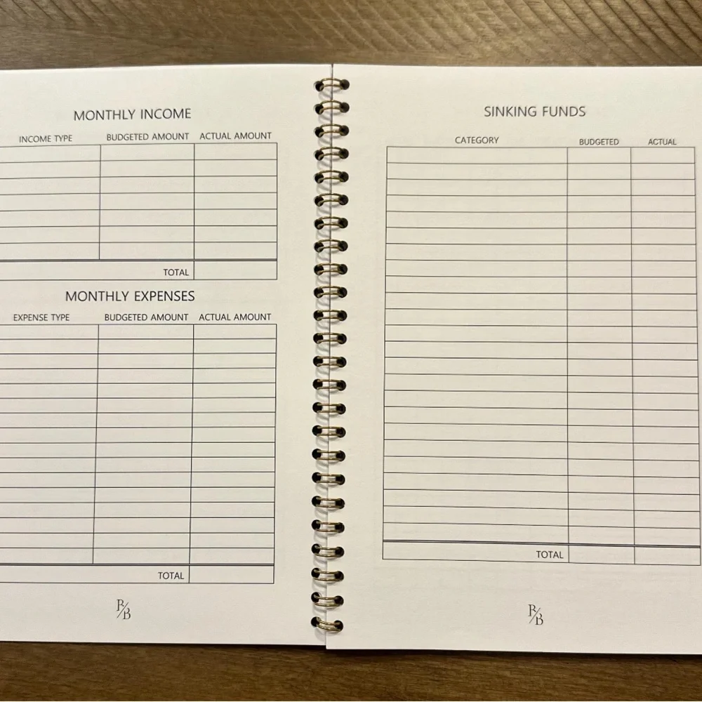 A5 Spiral Budget Planner: Monthly Bills, Sinking Funds, Wallet Tracker